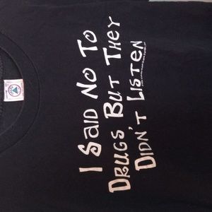 Vintage 1996 novelty tee, L Size, "said No to drugs..." tee, faded black